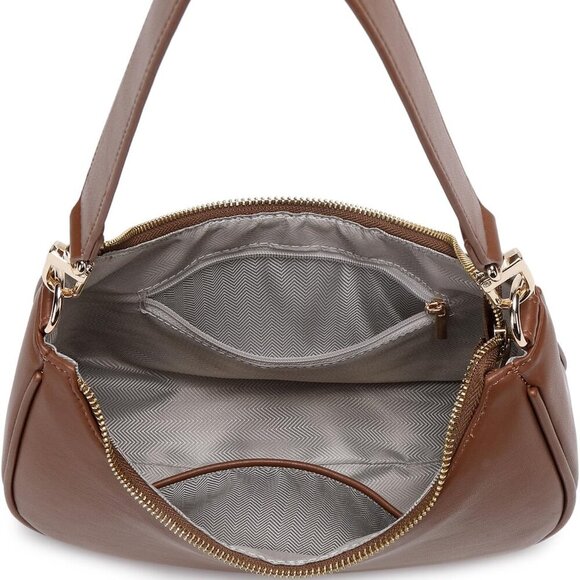 Elegant Vintage Shoulder Bag with Secure Zipper - Cute Hobo Purse for Daily Use - Picture 5 of 7